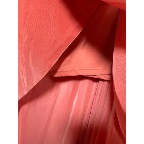 Halara High Waisted High Low Ruffle Pocket Flare Mesh Casual Regular Maxi Skirt - Picture 6 of 6